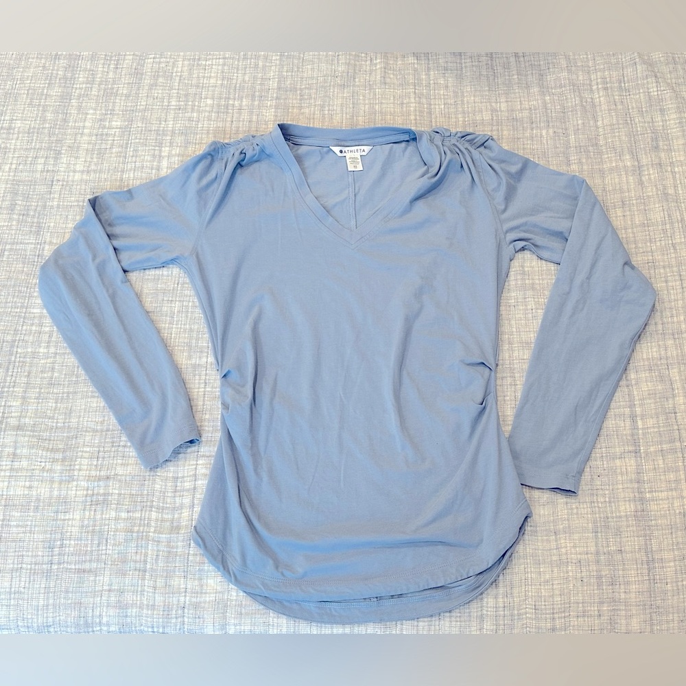 Athleta Ruched V-neck long sleeve